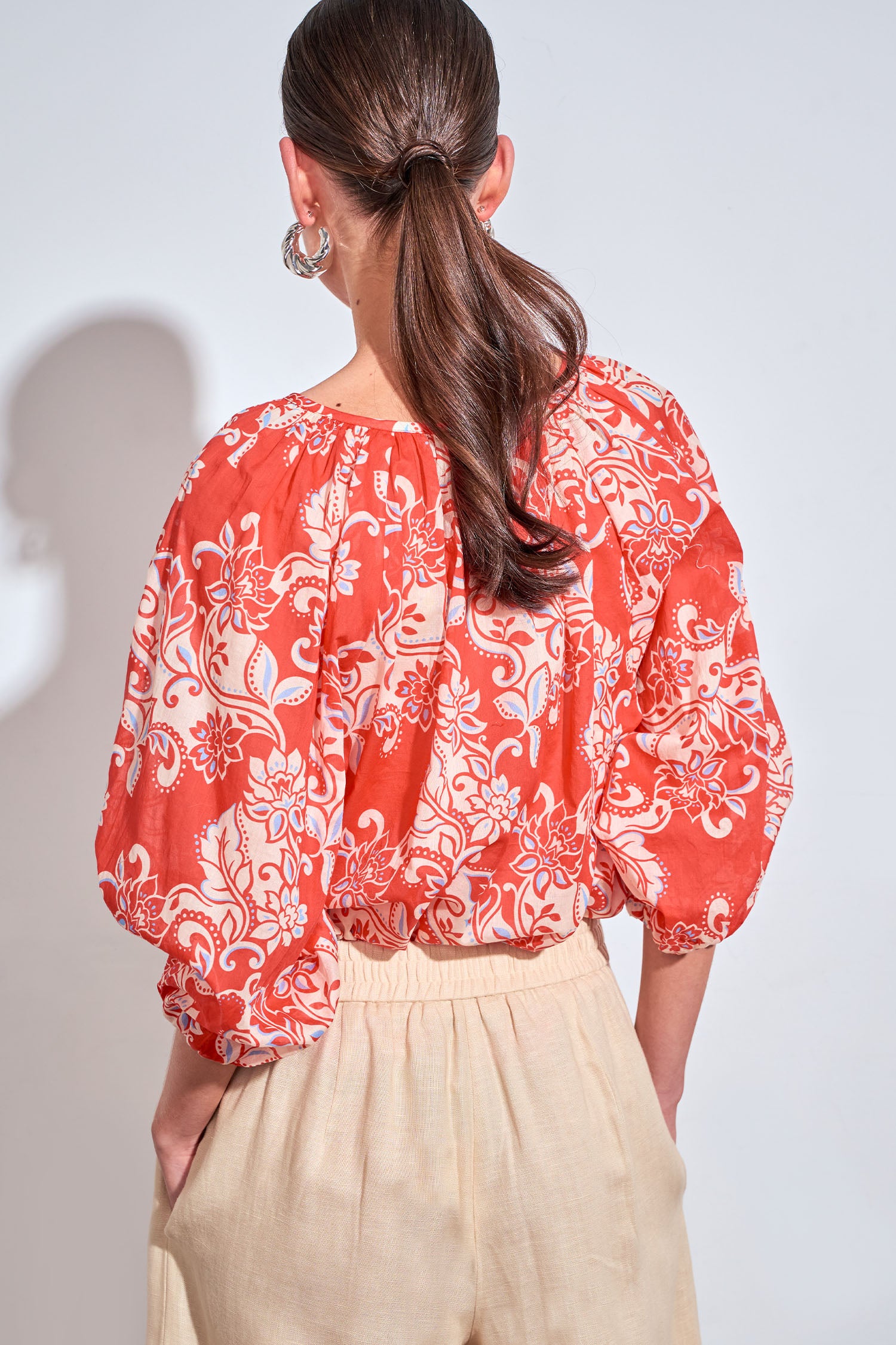 vow top - tangerine field