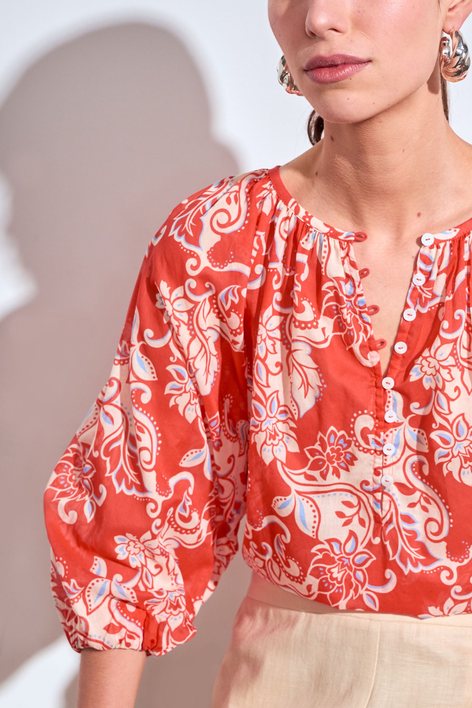 vow top - tangerine field