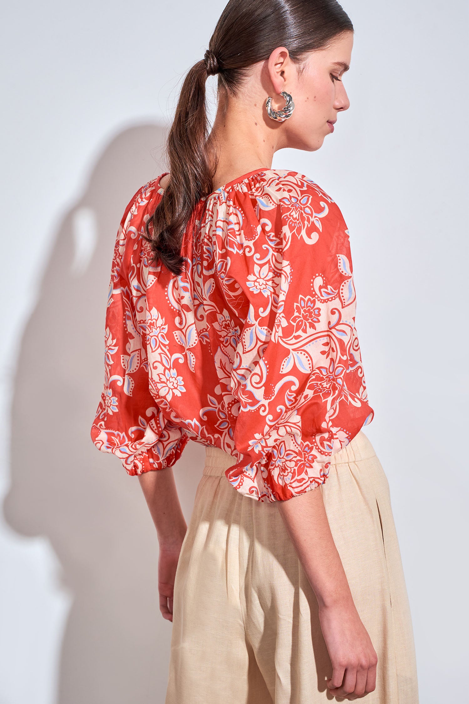 vow top - tangerine field