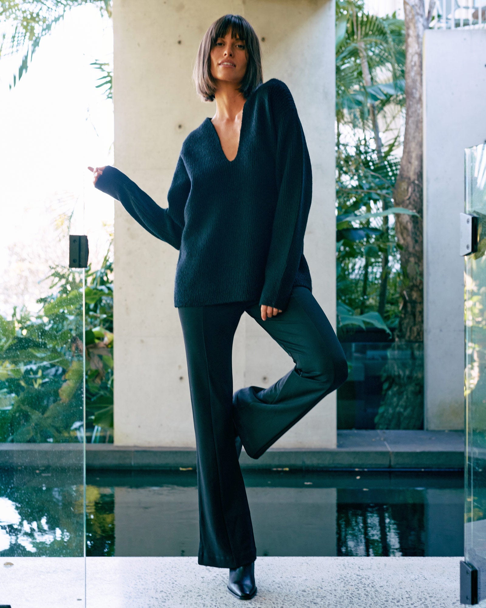 pare knit - black