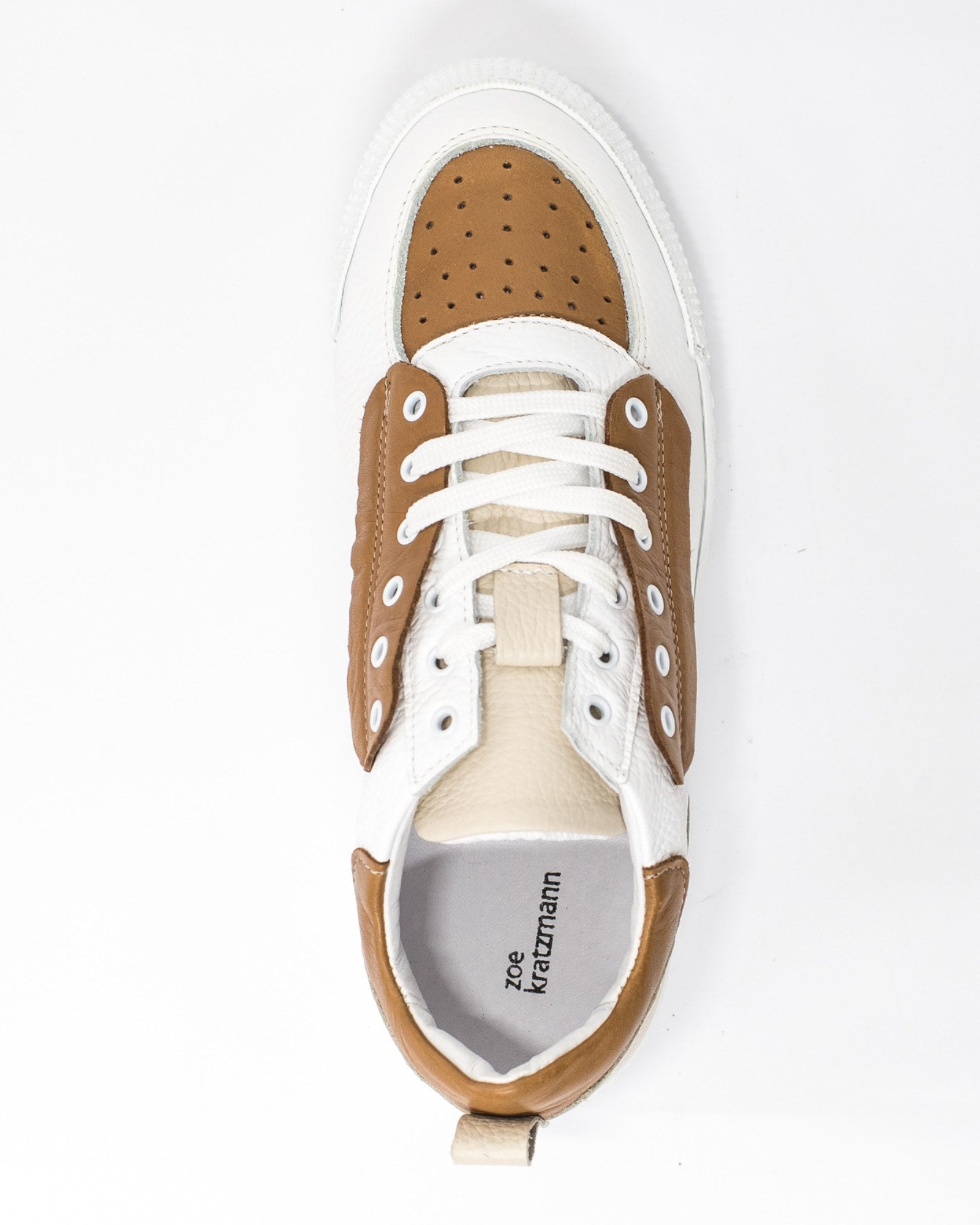 cache sneaker - mocha/white3