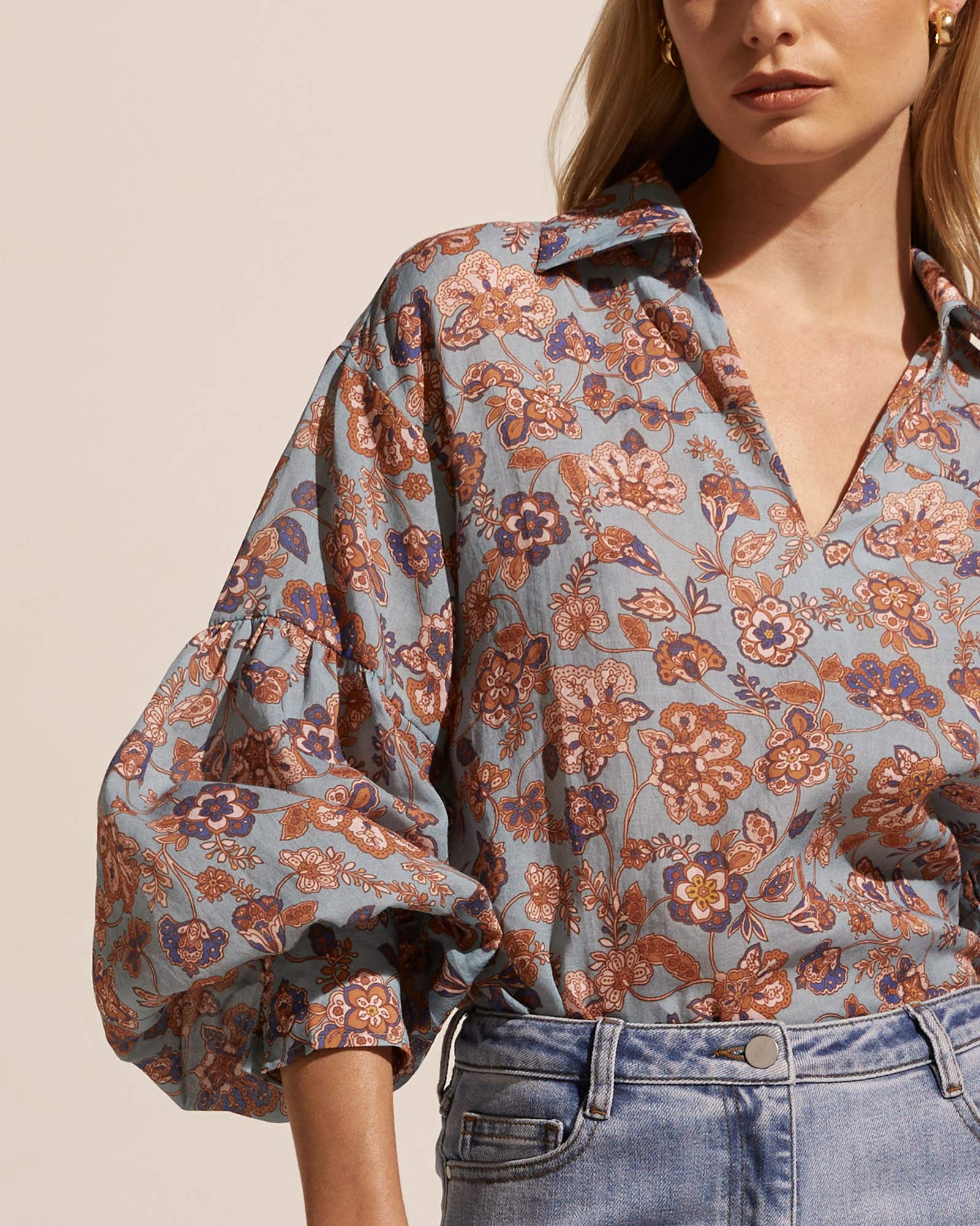 bounty top - sardine paisley