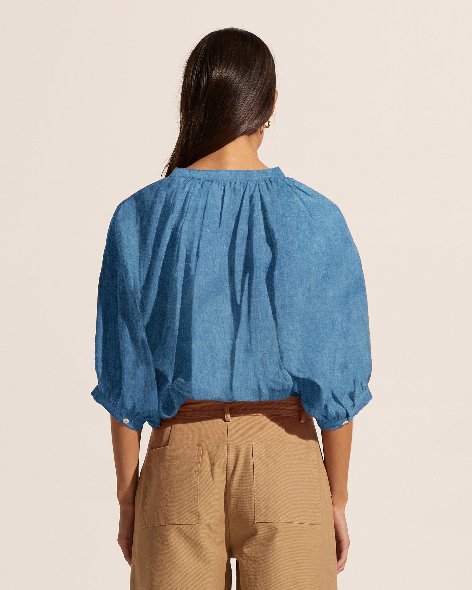 remark top - chambray
