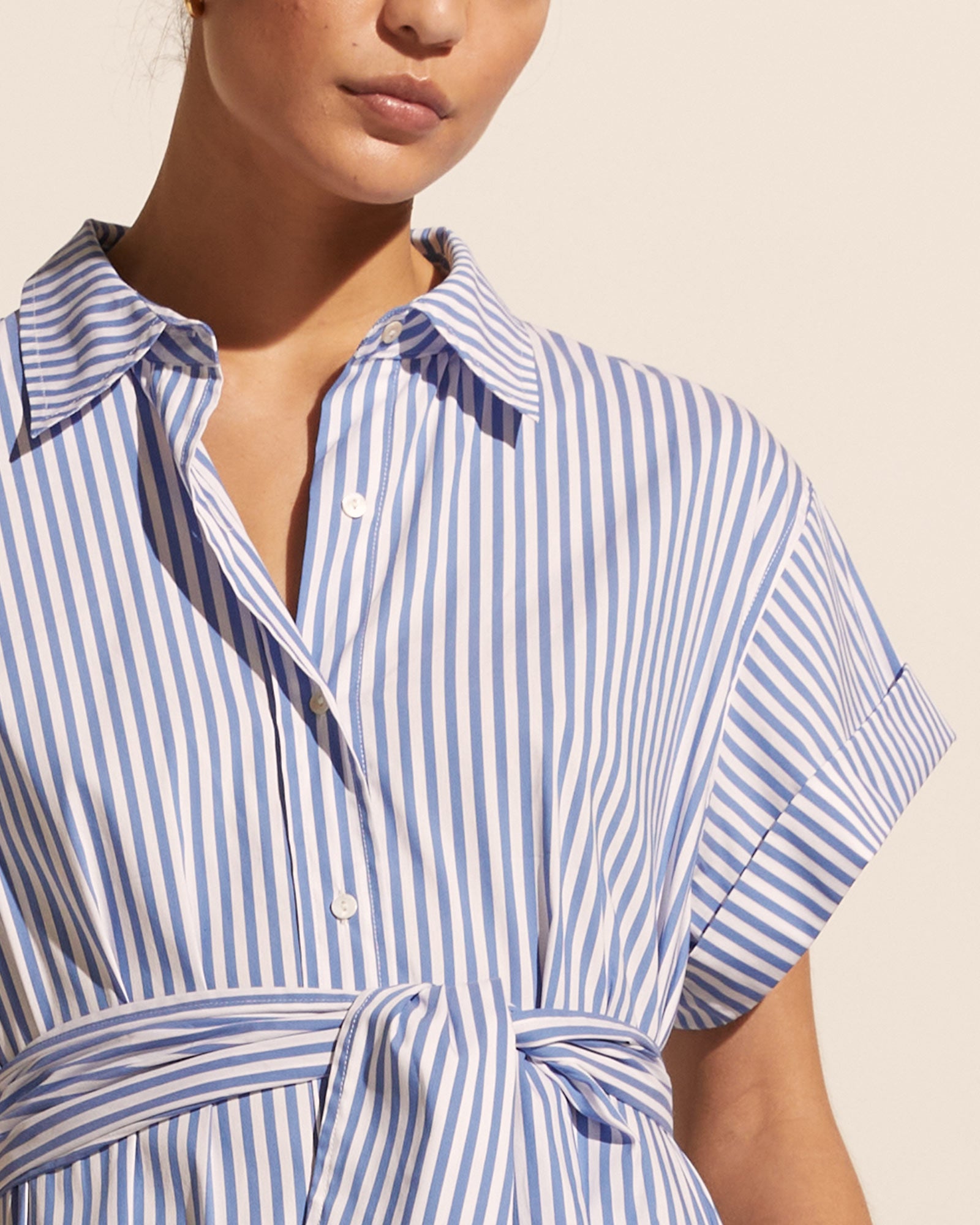 verse dress - blue stripe