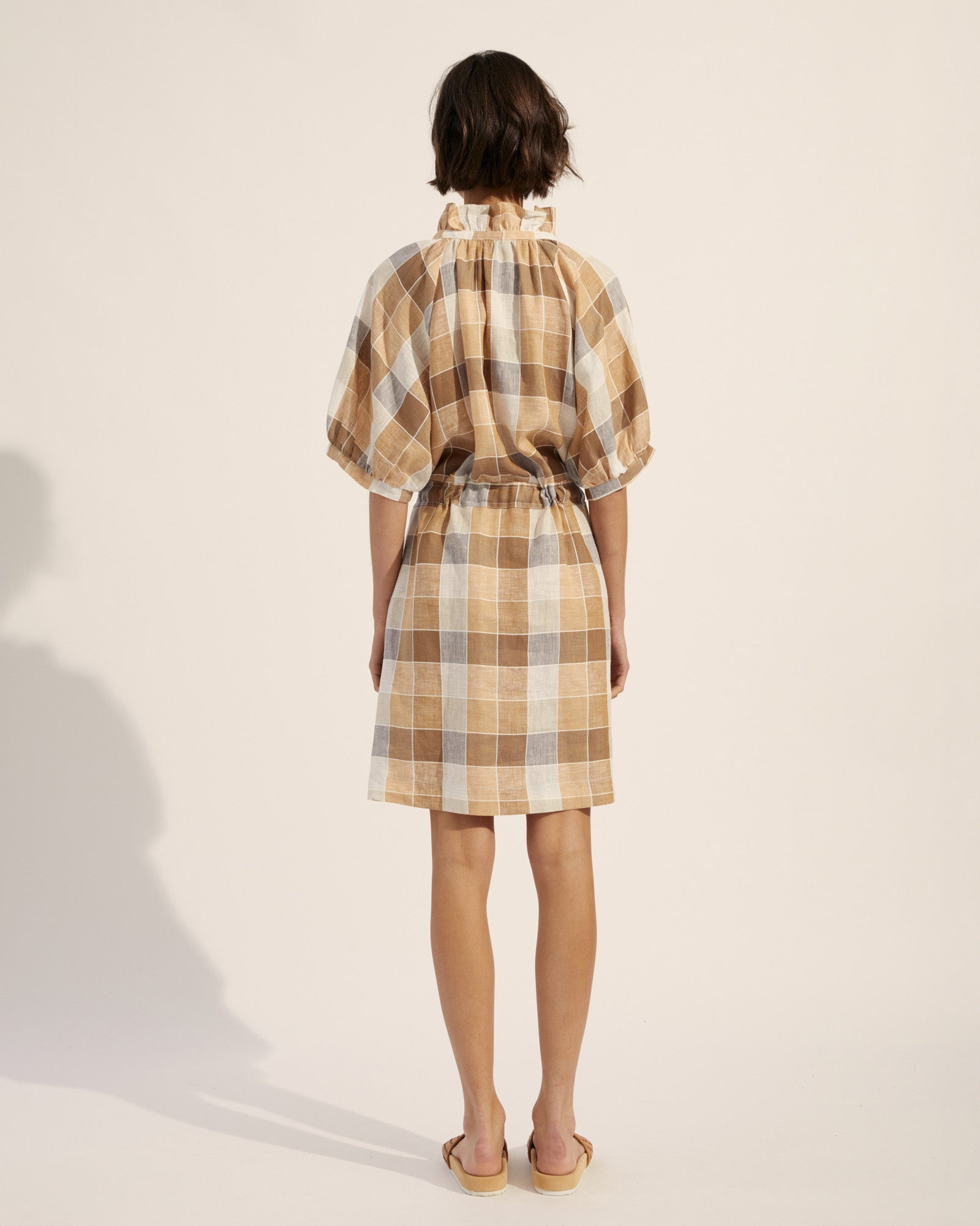 vista dress - safari check