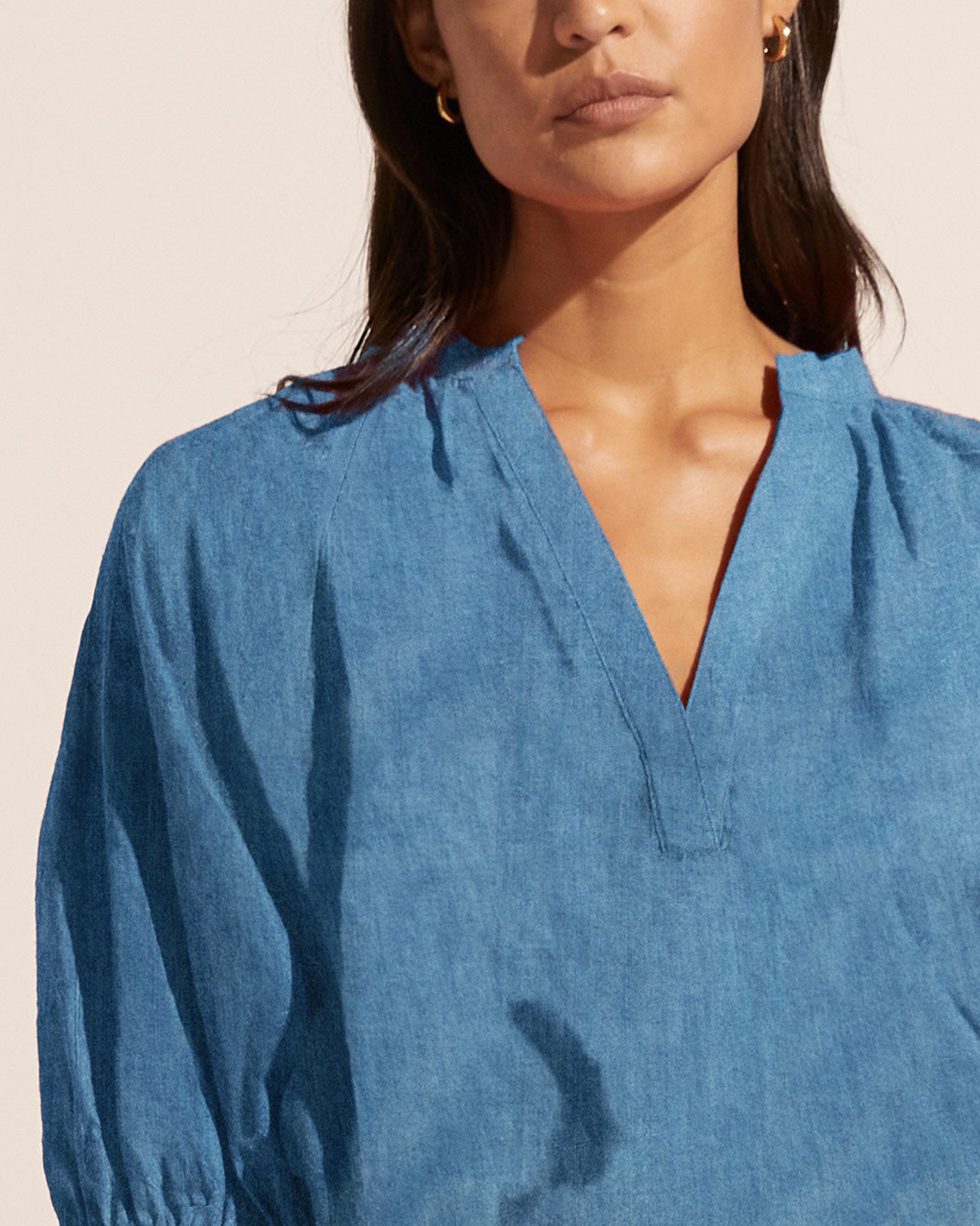 remark top - chambray