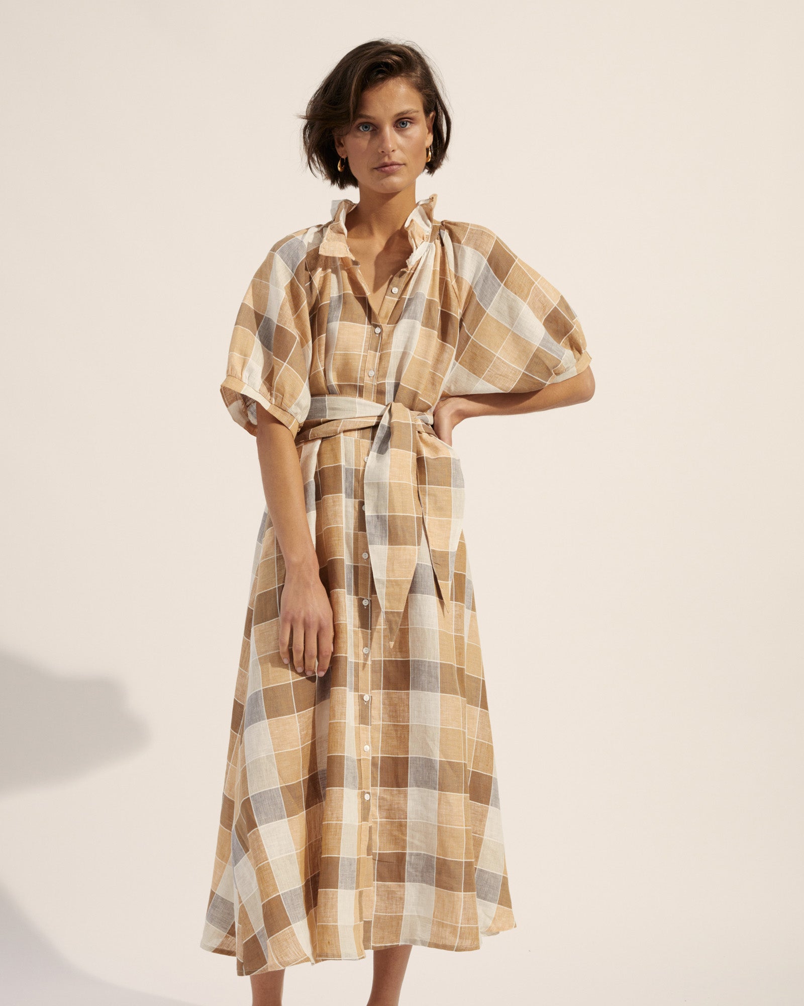 rouse dress - safari check