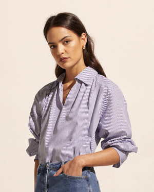 stroll top - navy stripe