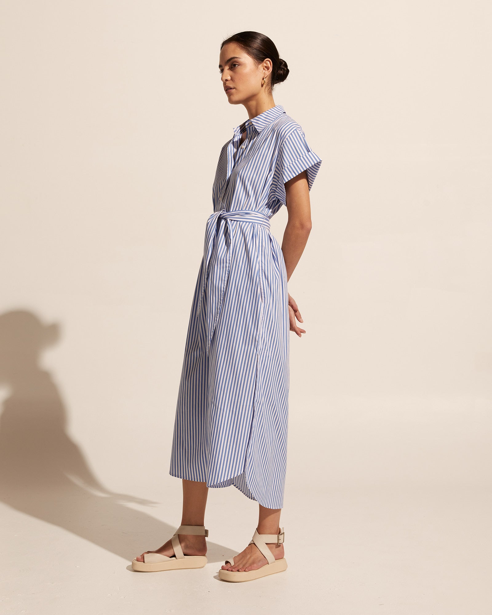 verse dress - blue stripe
