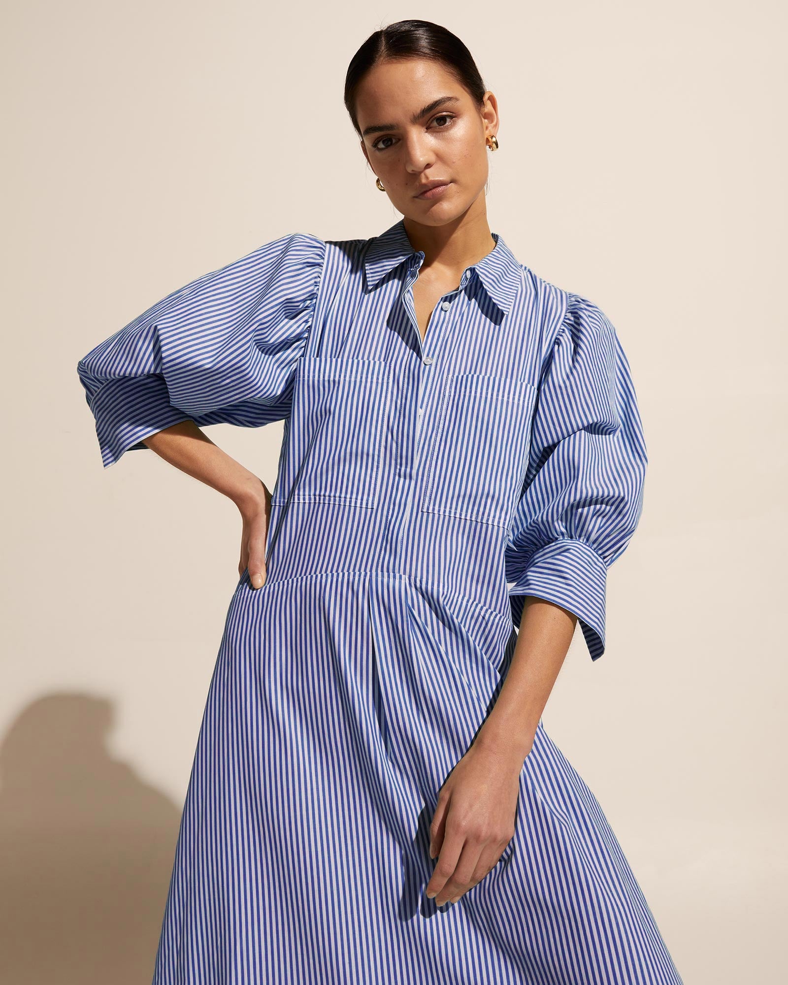 keynote dress - blue stripe