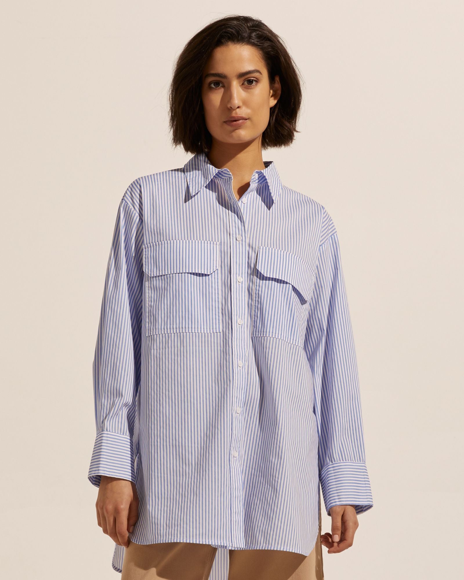 reprieve top - ocean stripe