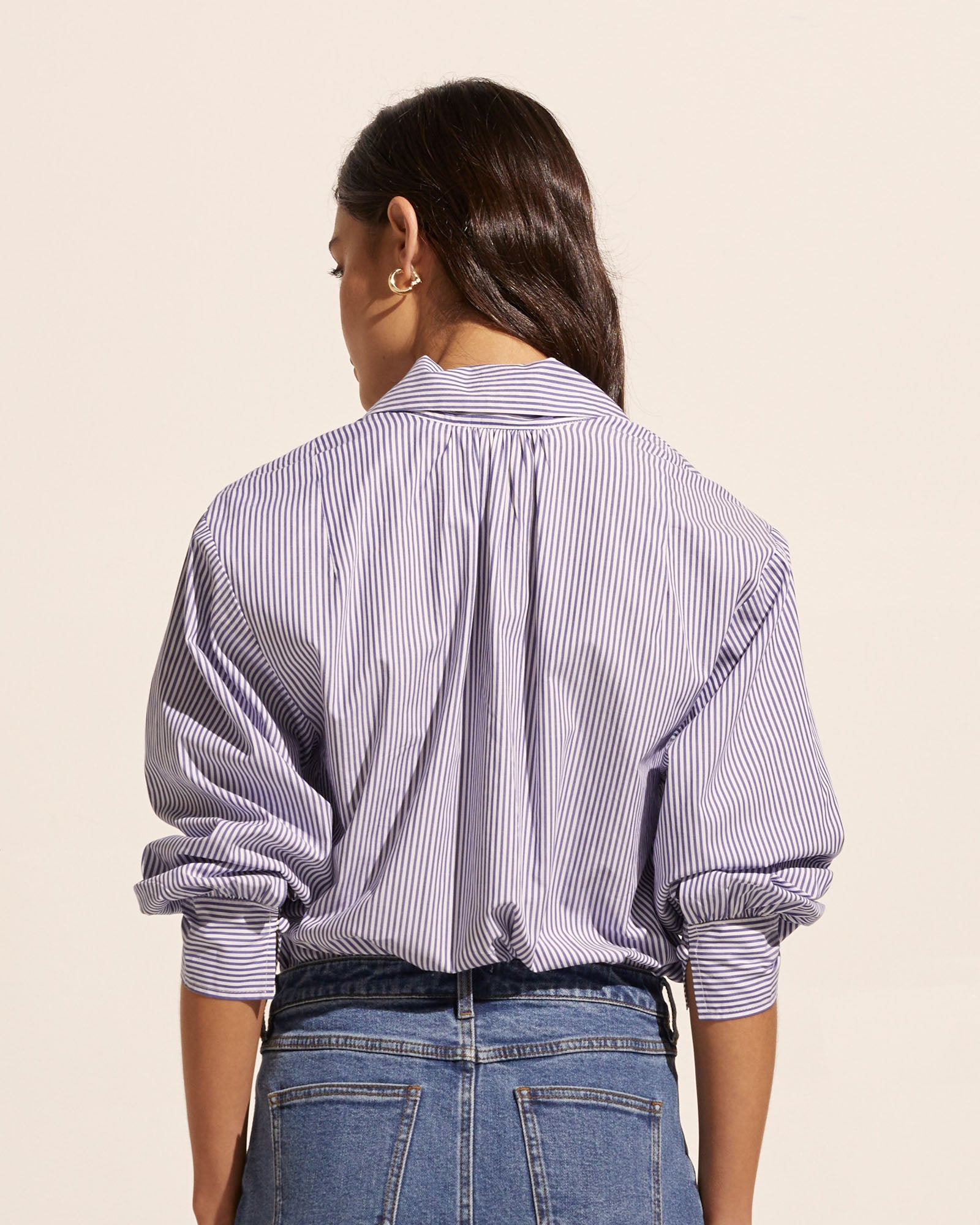 stroll top - navy stripe