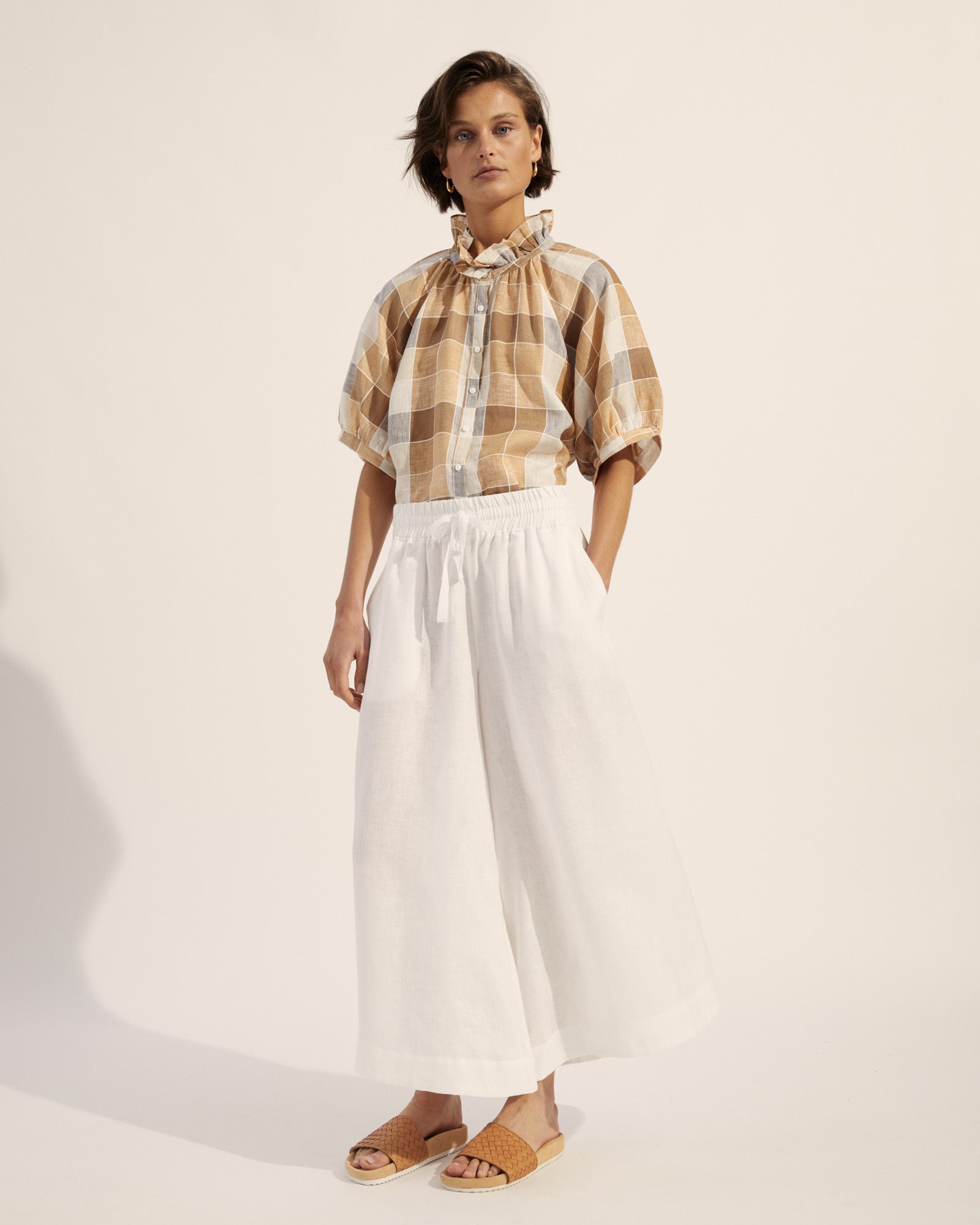 foster top - safari check