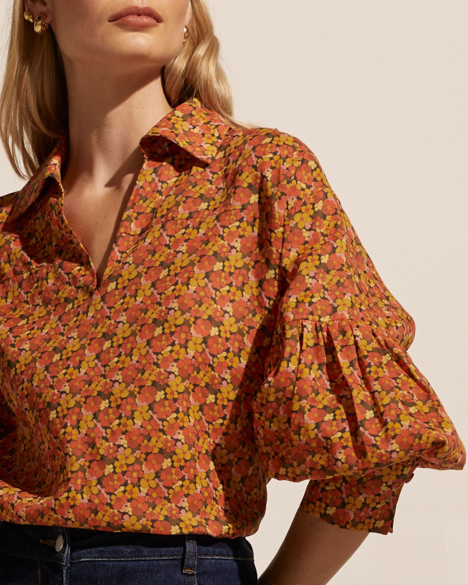 bounty top - sunset floral