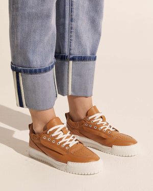 cache sneaker - tan leather