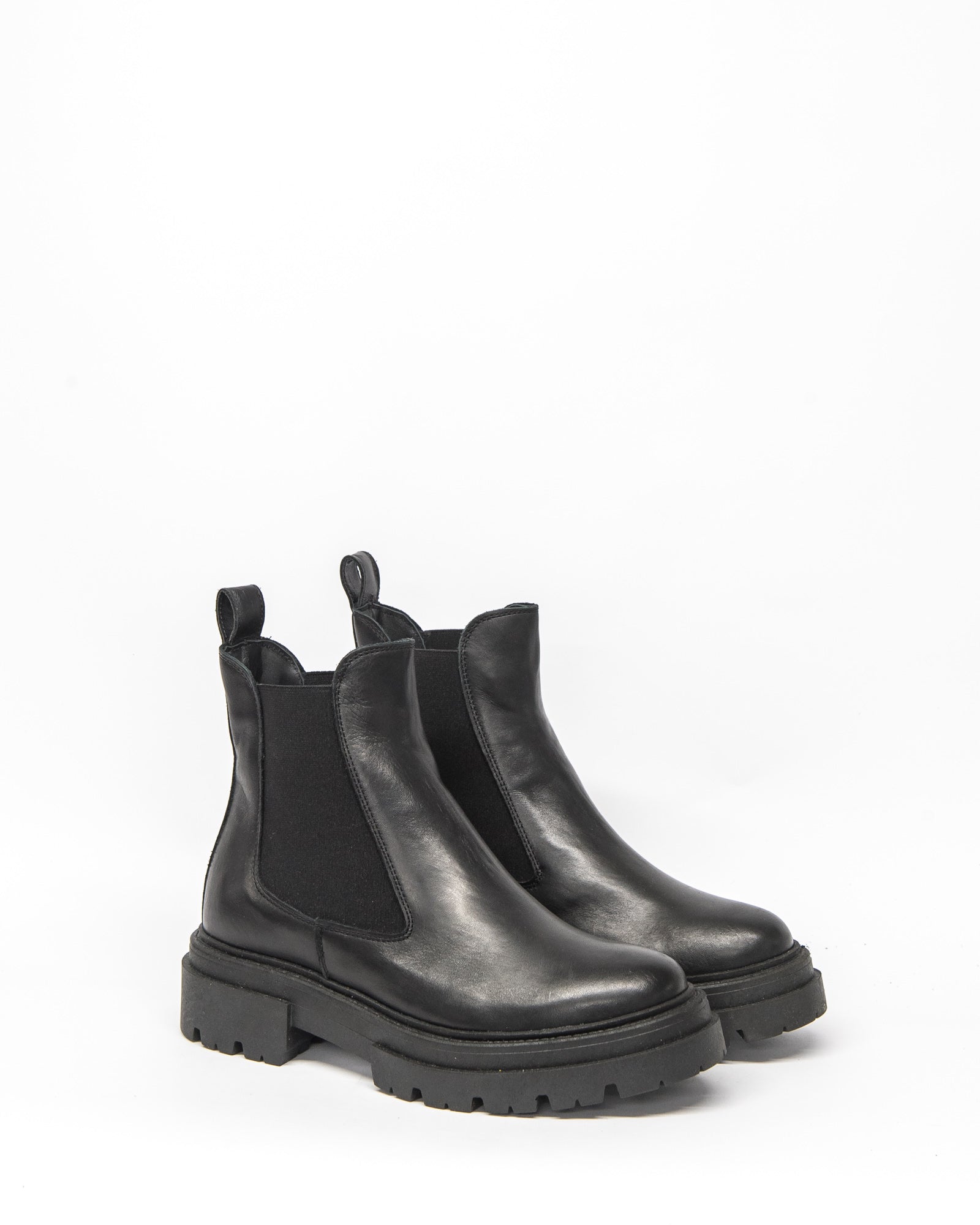 compass boot - black leather