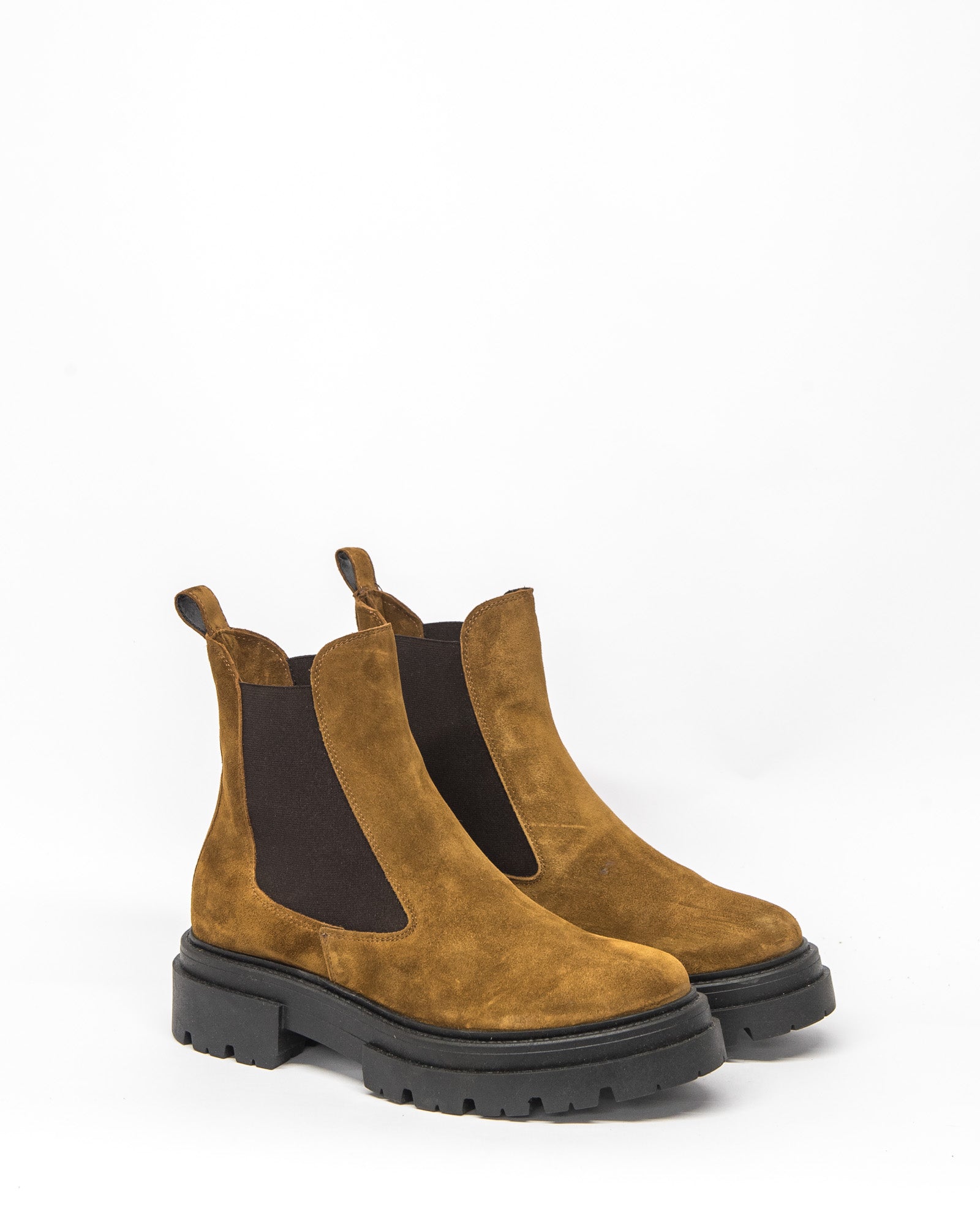 compass boot - brown suede