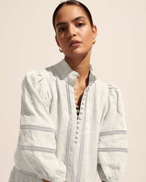 elixir dress - porcelain linen