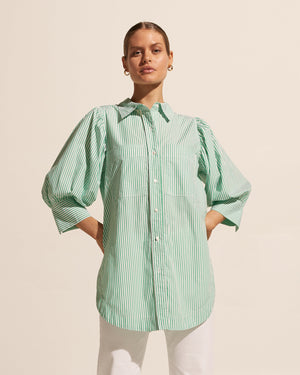 compote top - parakeet stripe