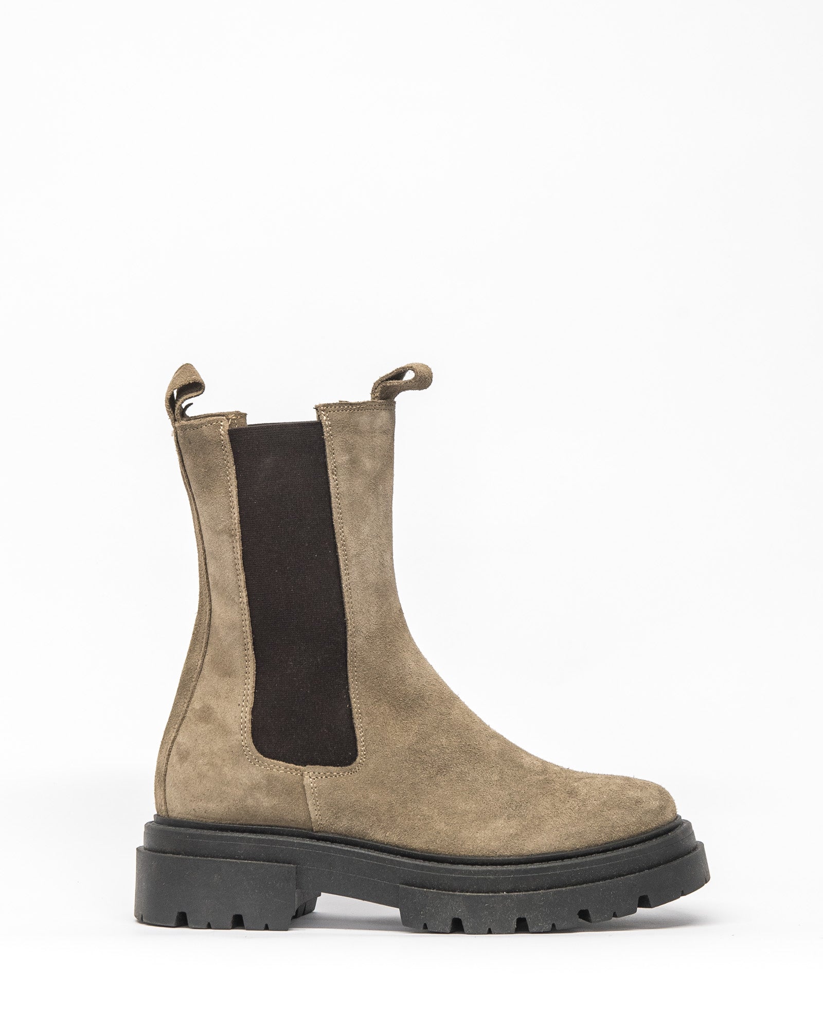 derive boot - taupe suede