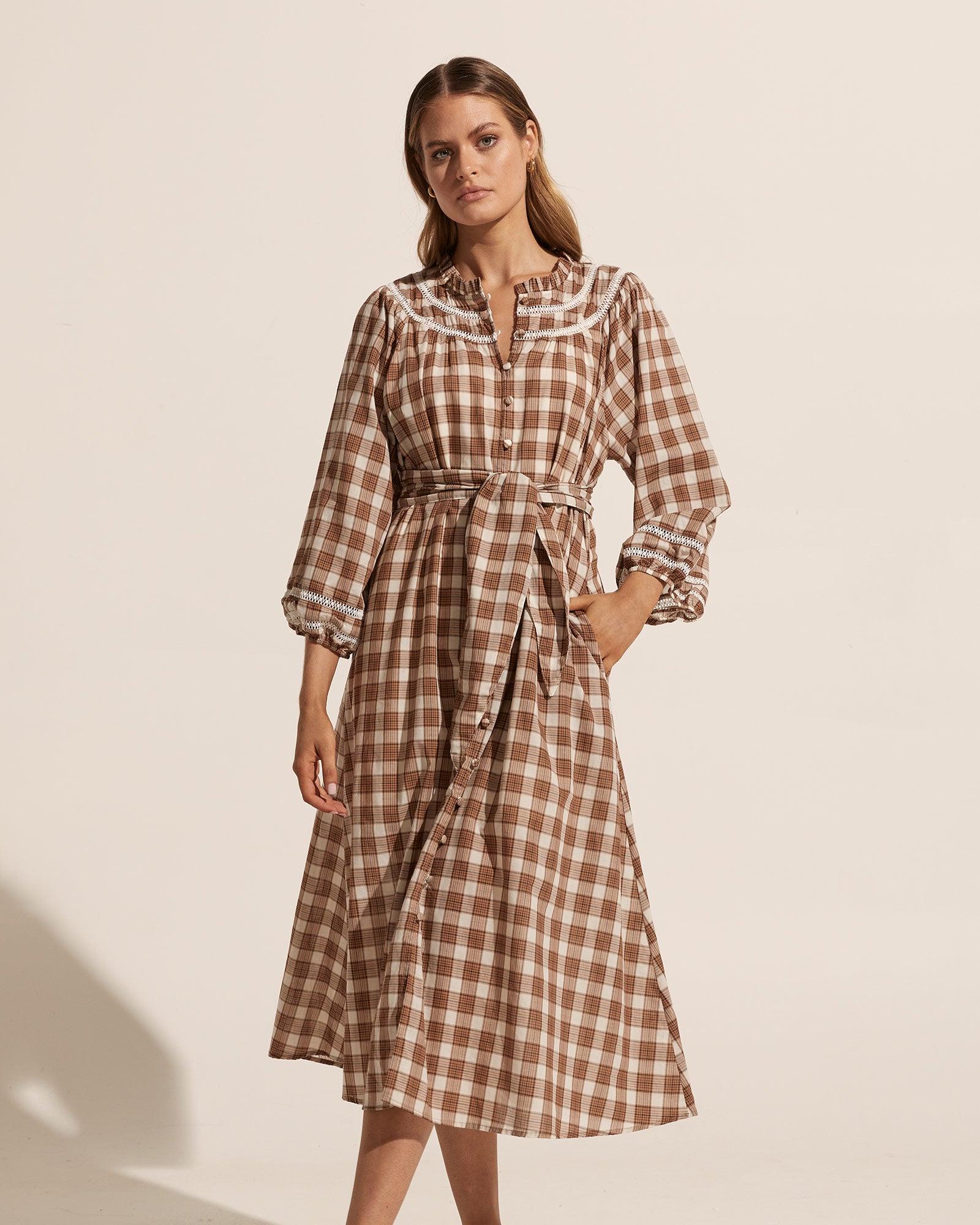 reservoir dress - clove check
