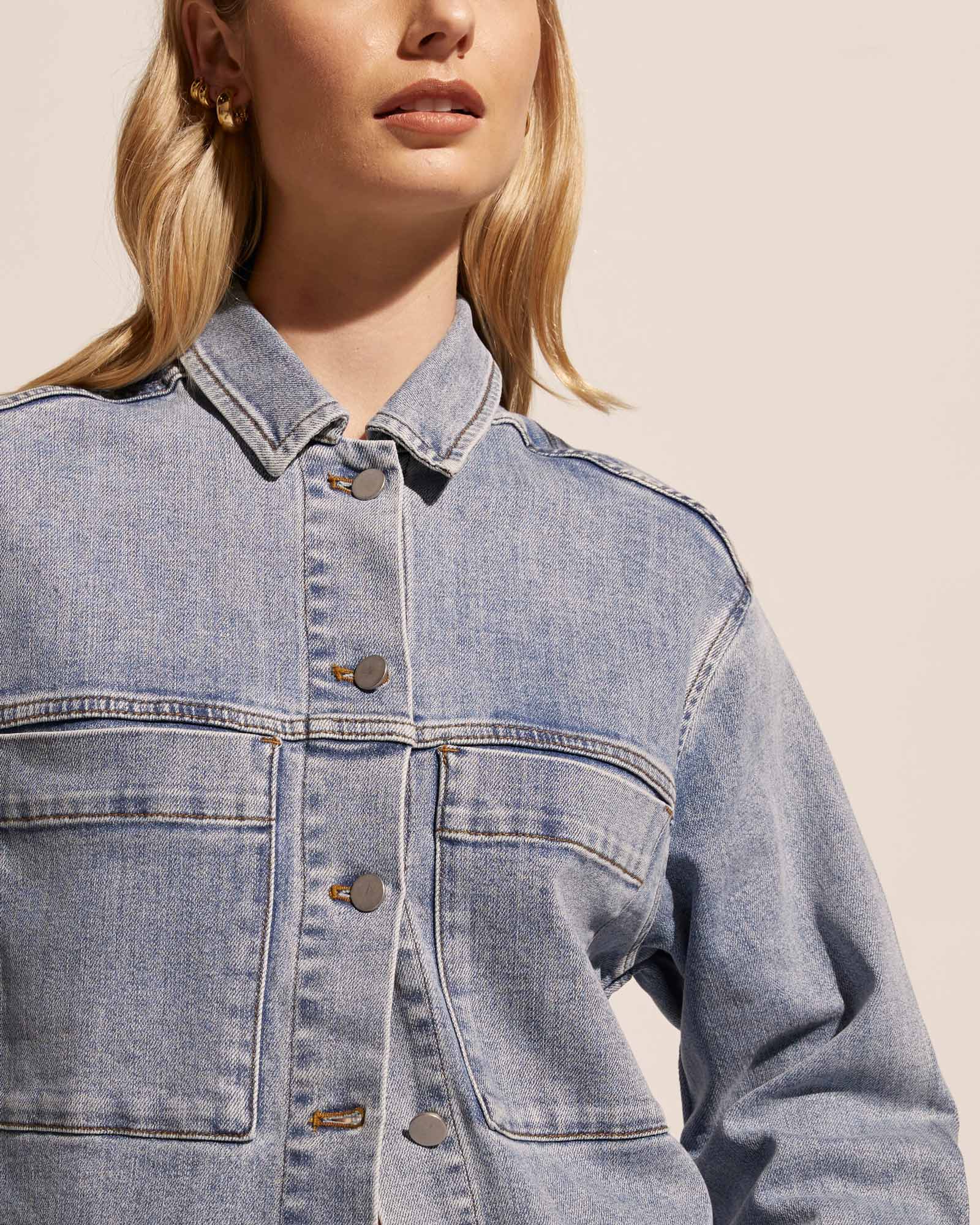 edit jacket - washed denim