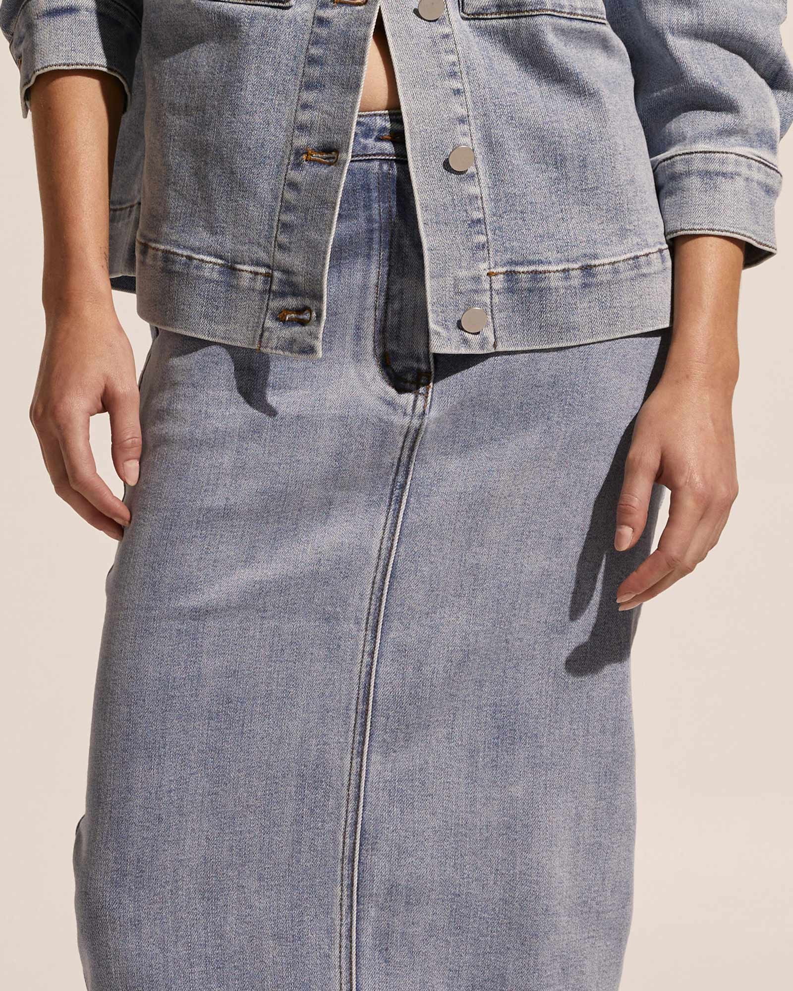 element skirt - washed denim