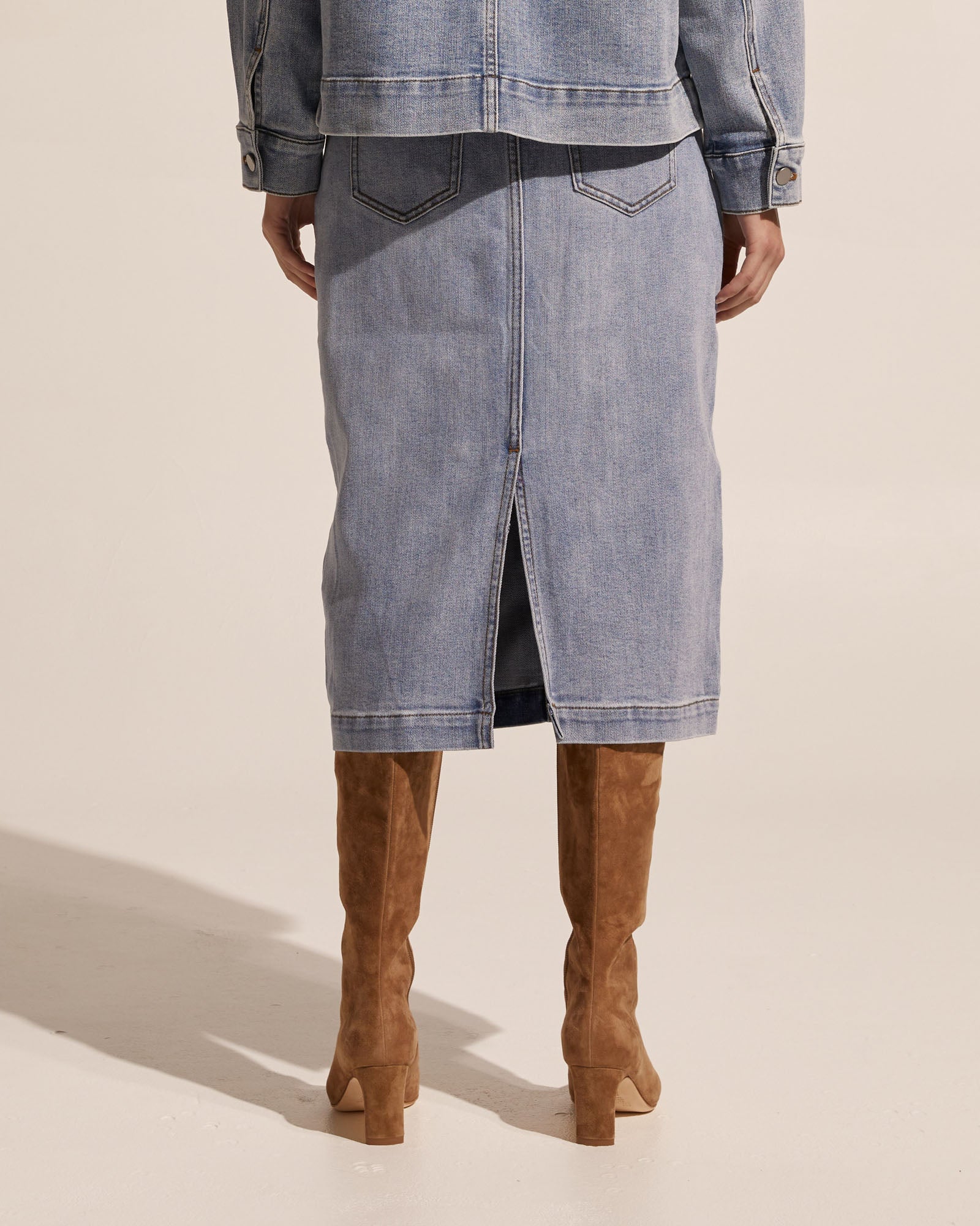 element skirt - washed denim