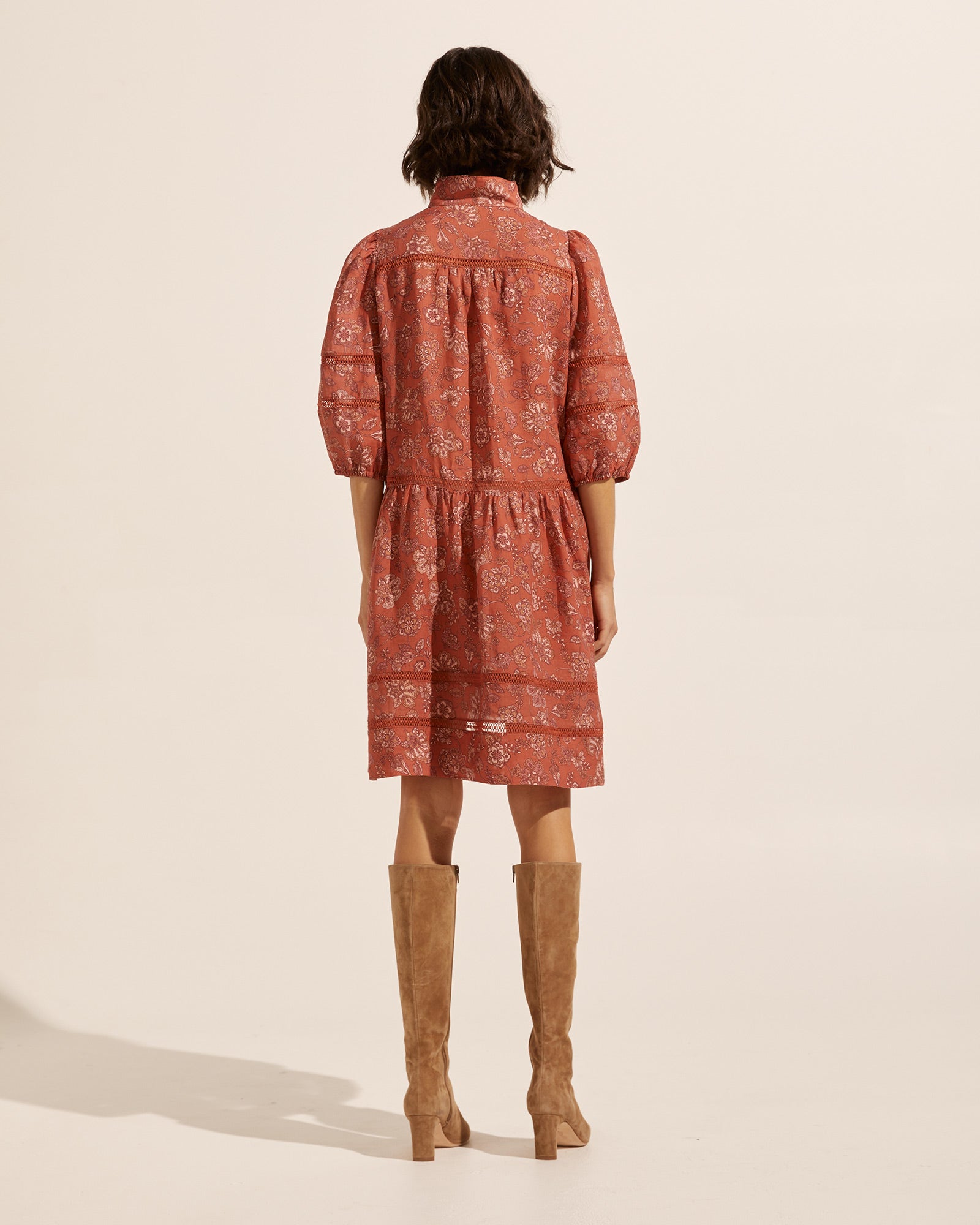 elixir dress - rust paisley
