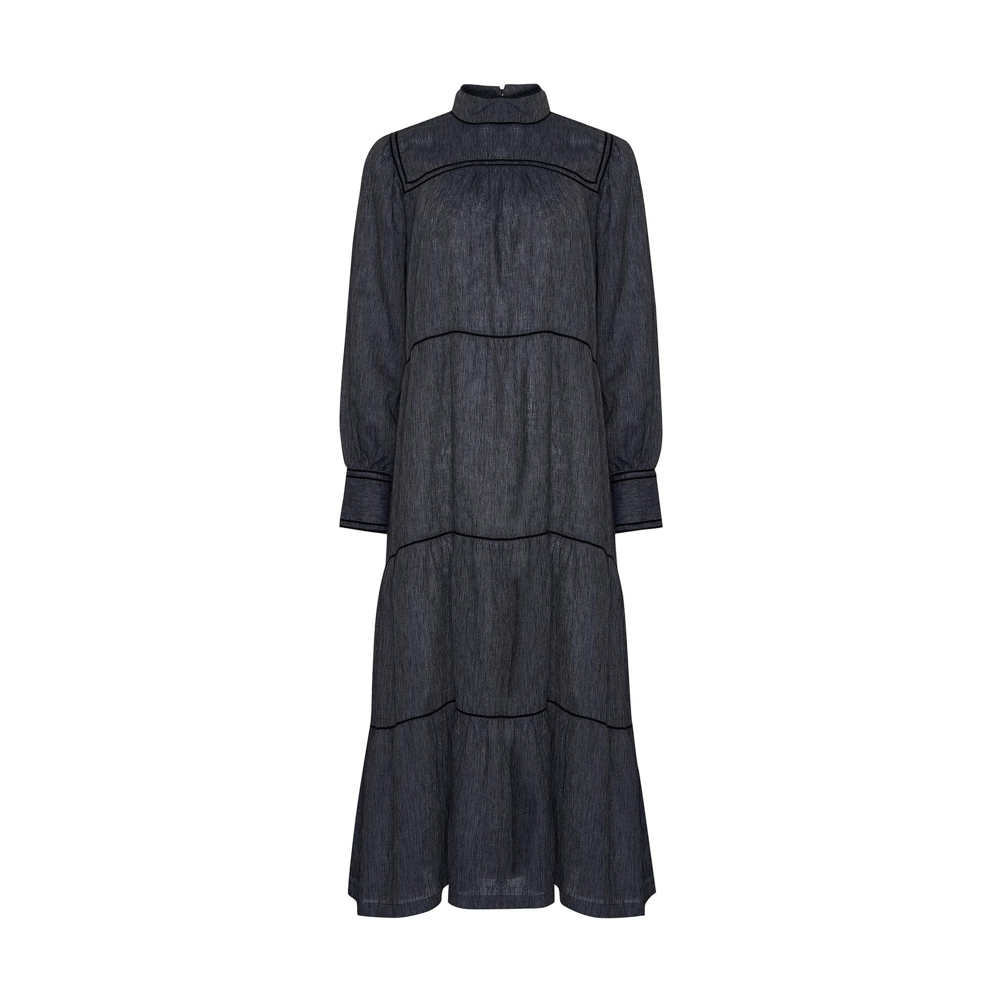 imprint dress - charcoal