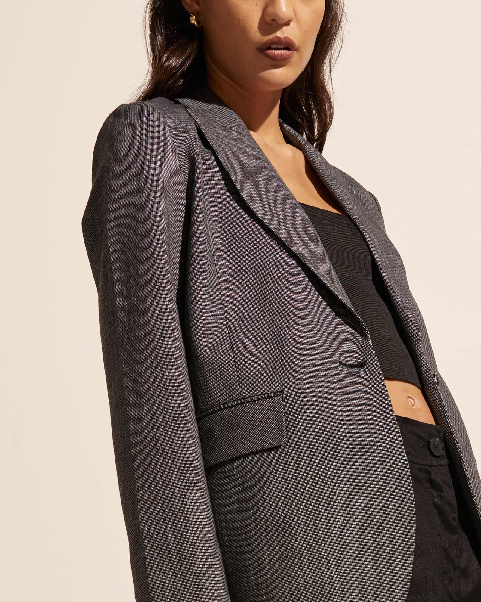 index jacket - charcoal mini