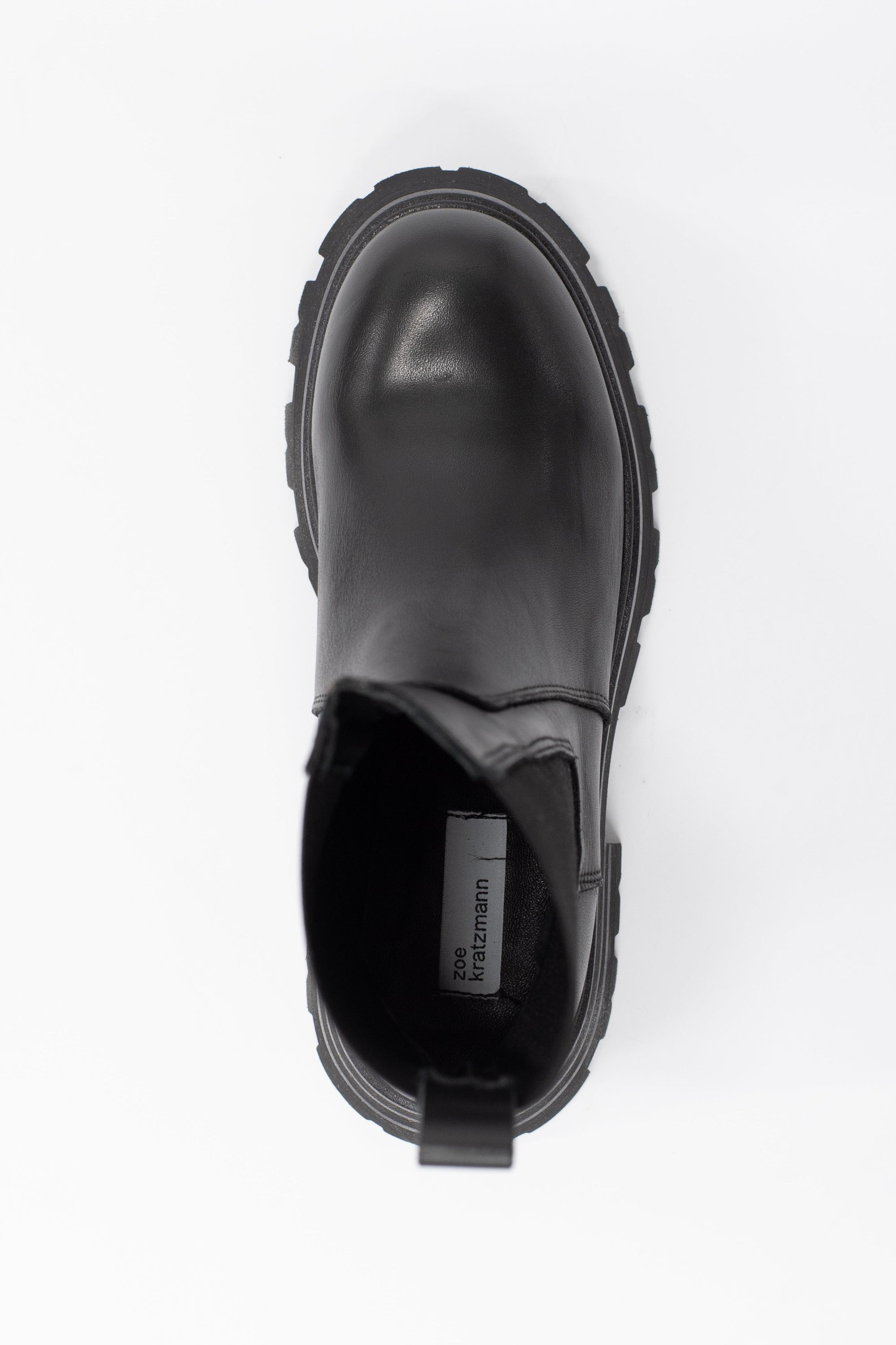 inset boot - black leather