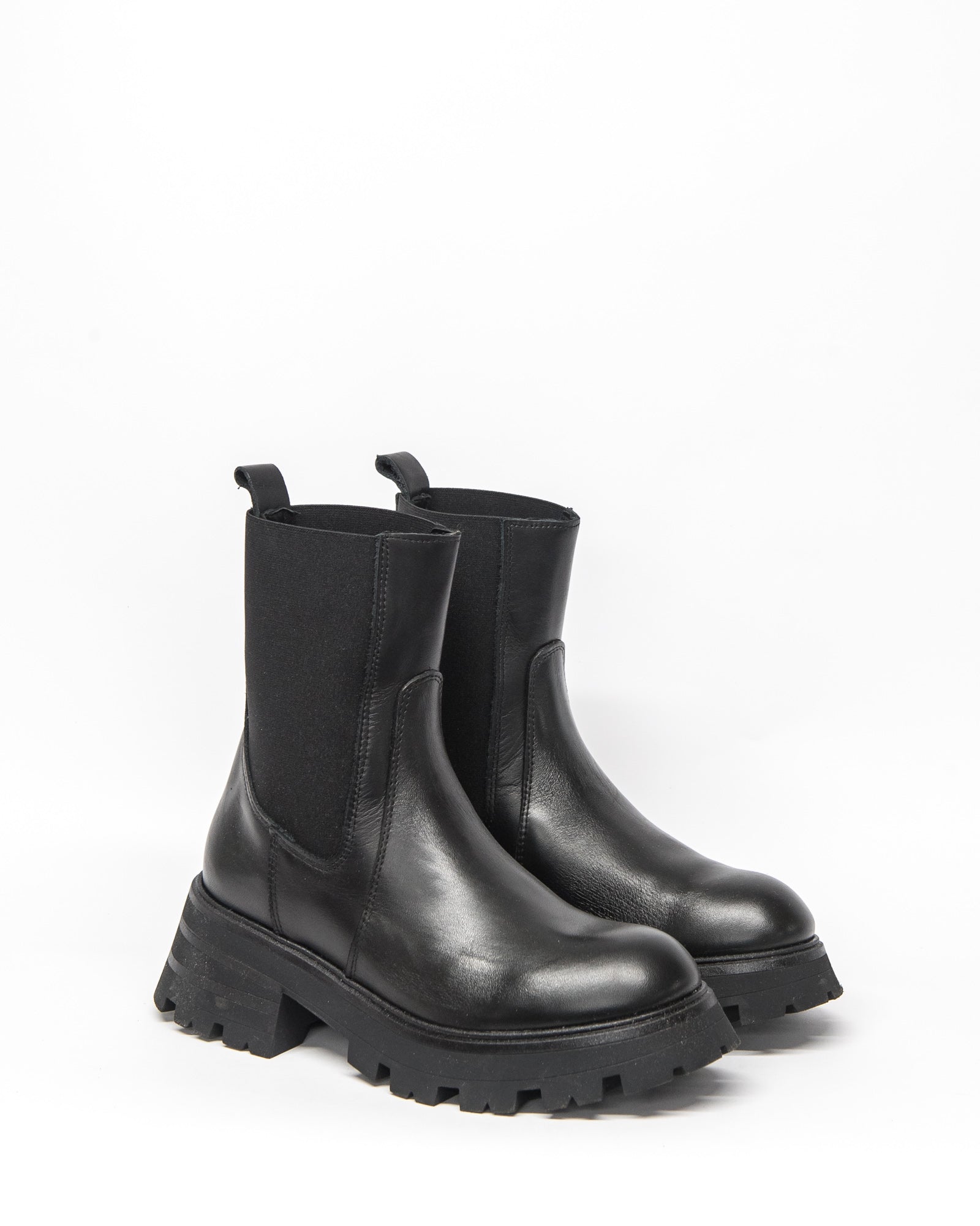 inset boot - black leather