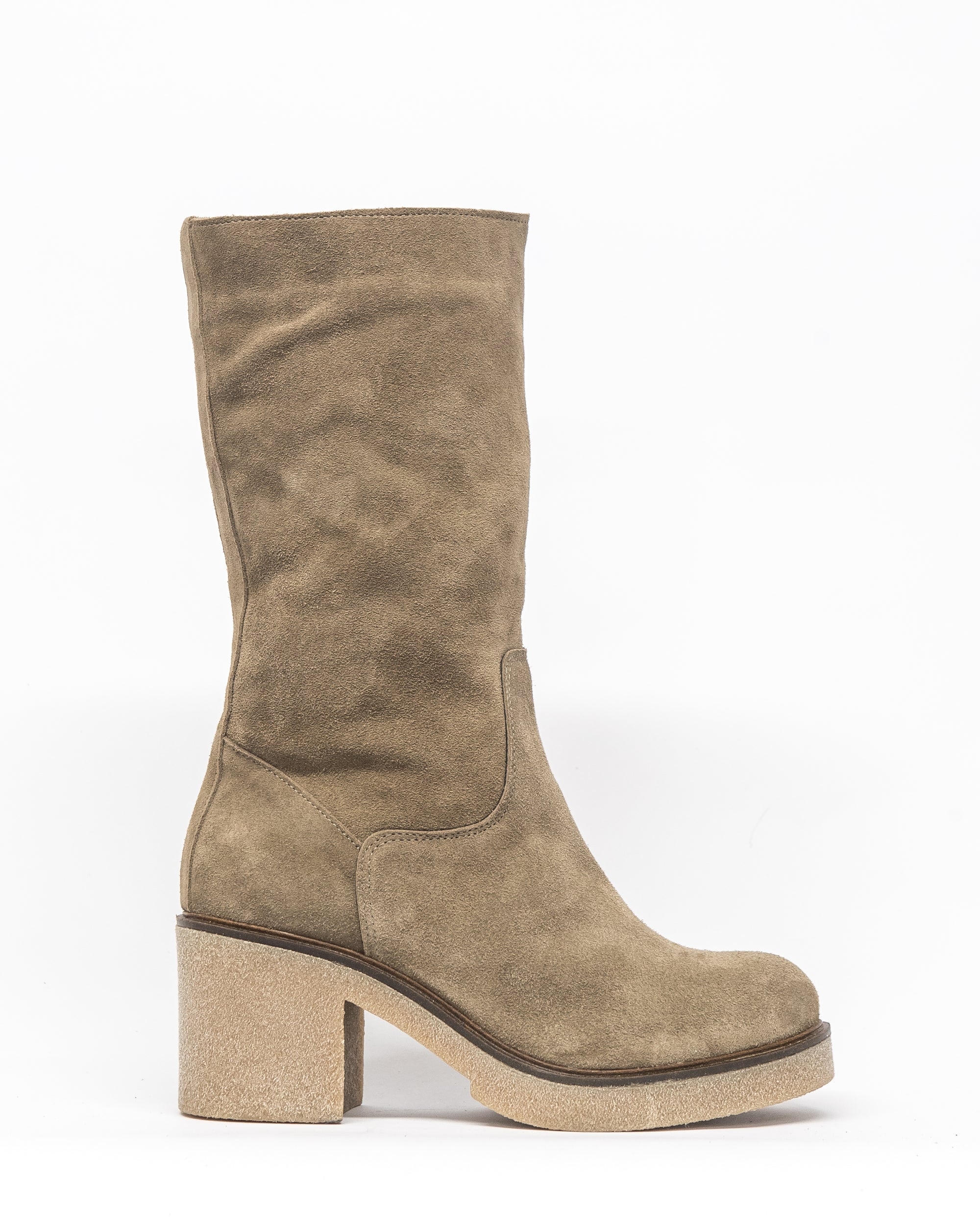 need boot - taupe suede