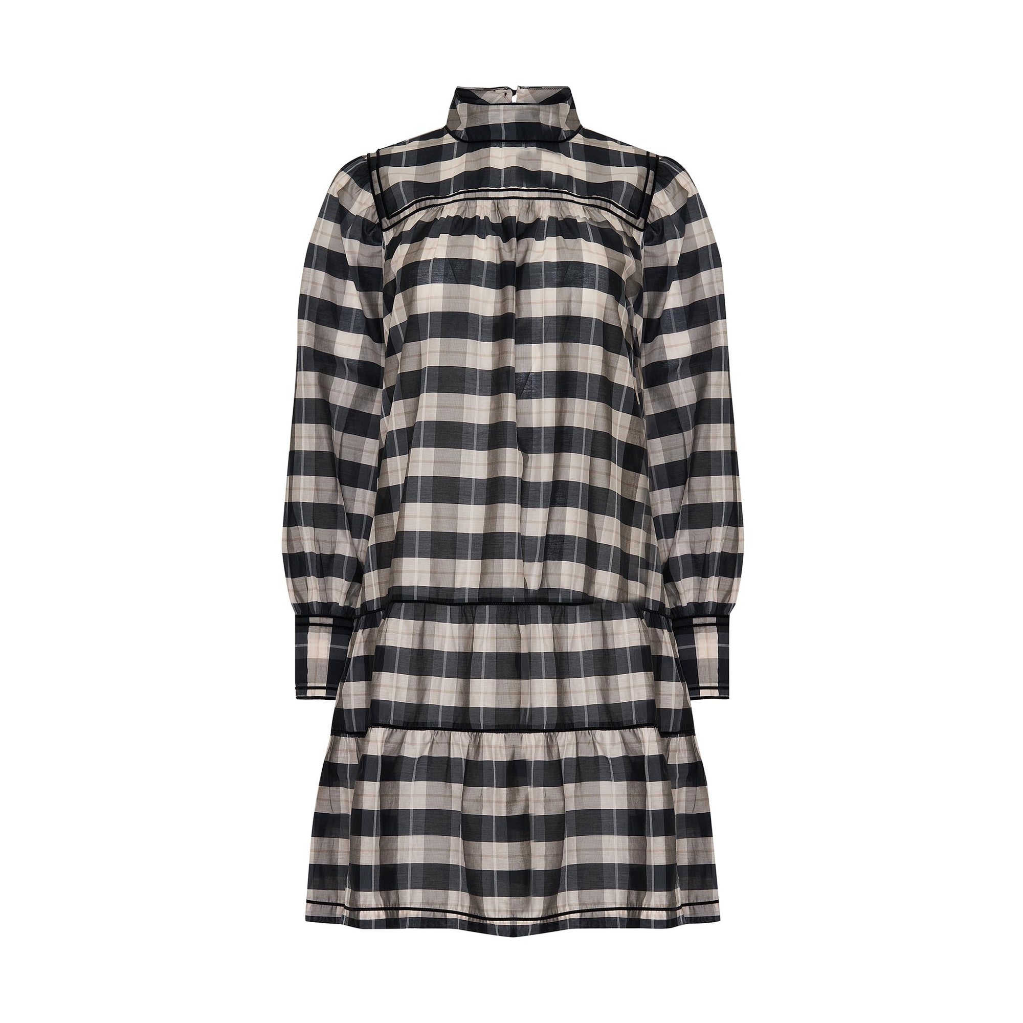 prowess dress - black/ecru check