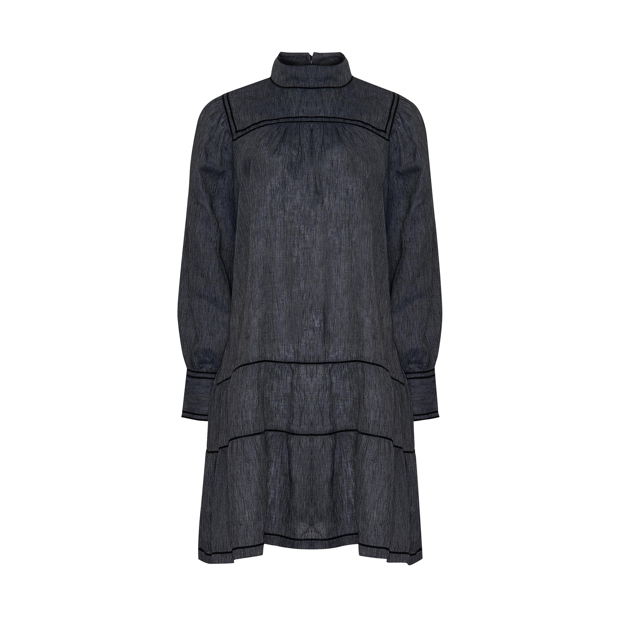 prowess dress - charcoal