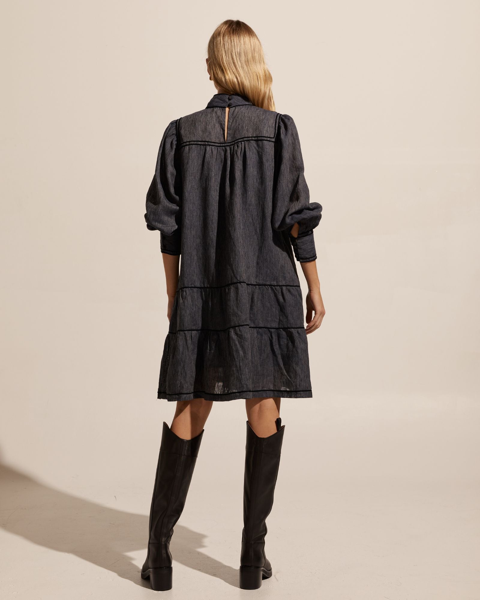 prowess dress - charcoal