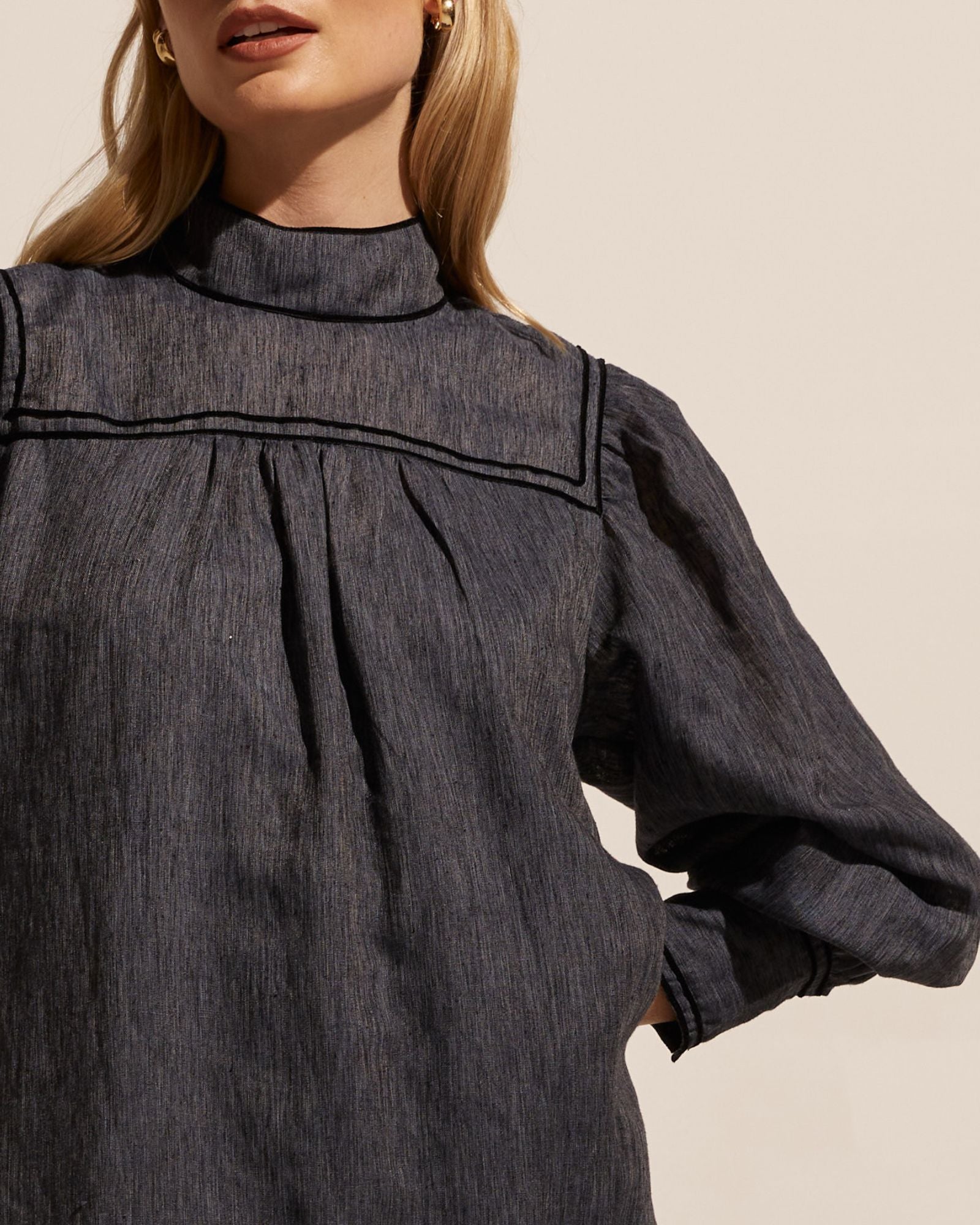 prowess dress - charcoal