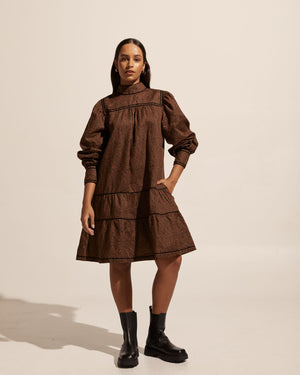 prowess dress - toast leopard