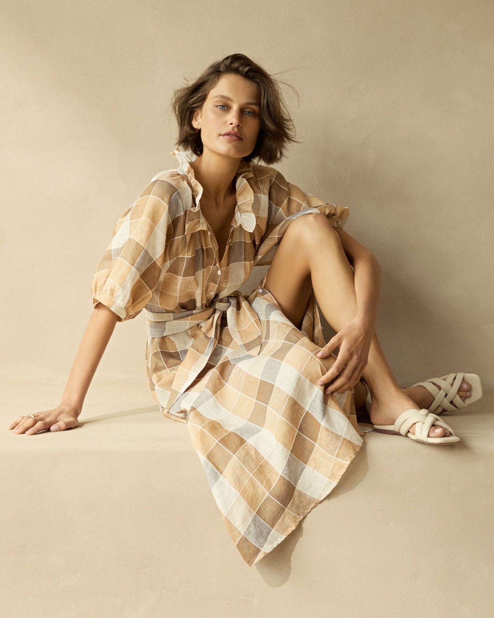 rouse dress - safari check