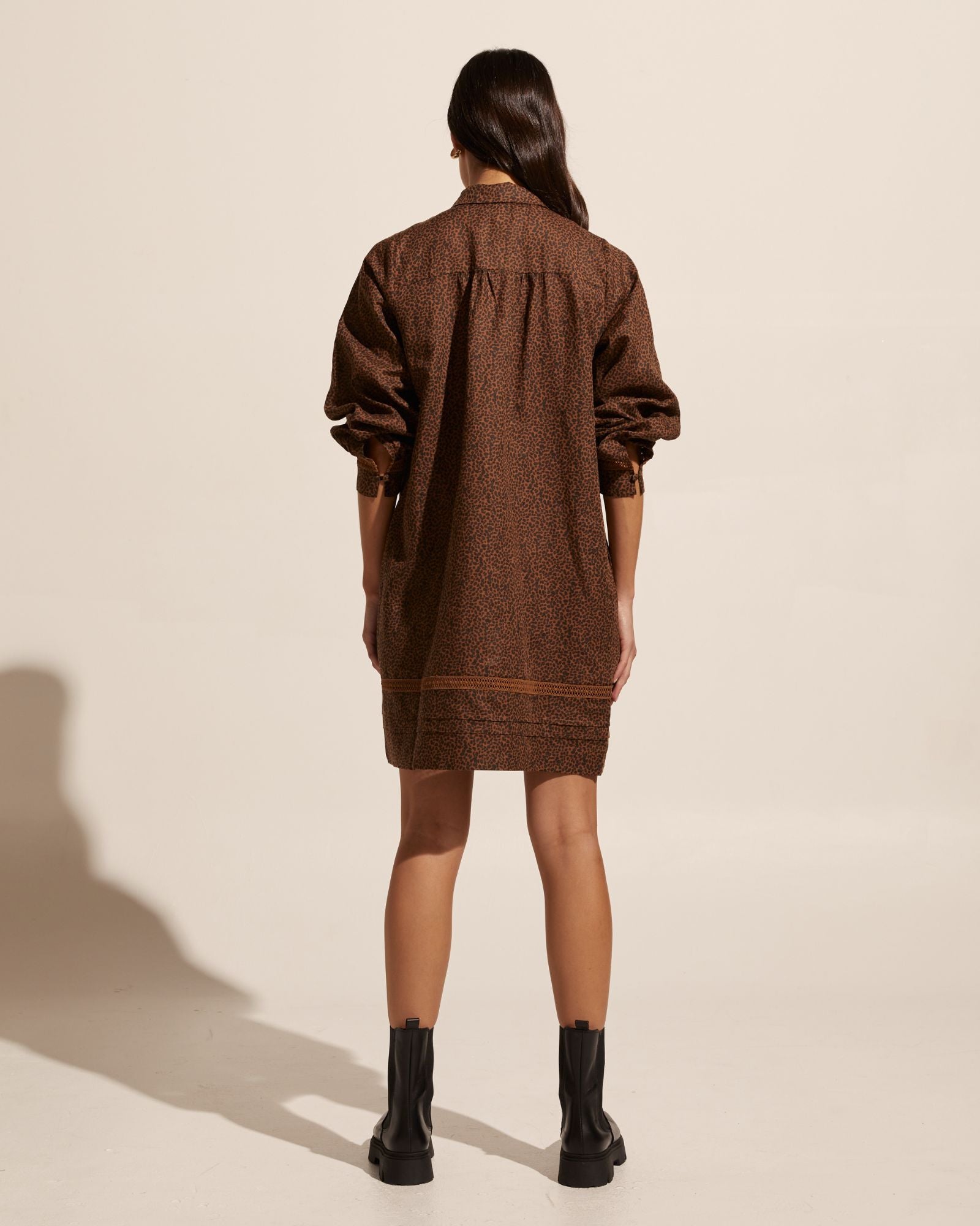 scheme dress - toast leopard