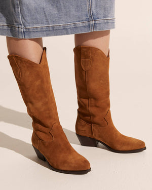 sprite boot - tan suede