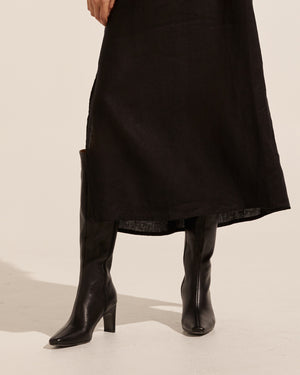 steam boot - black leather