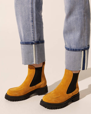 vixen boot - mustard suede