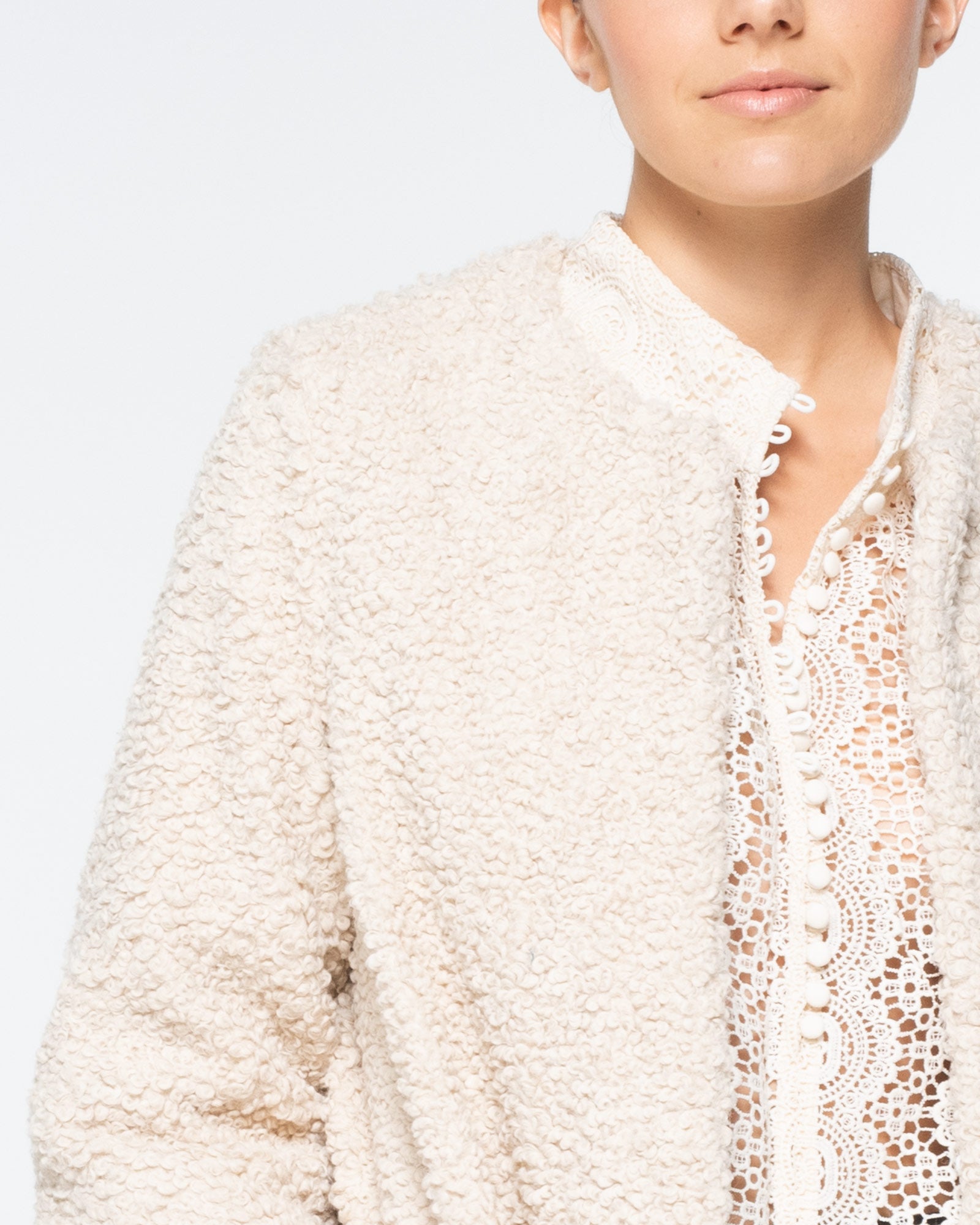 decant coat - ecru