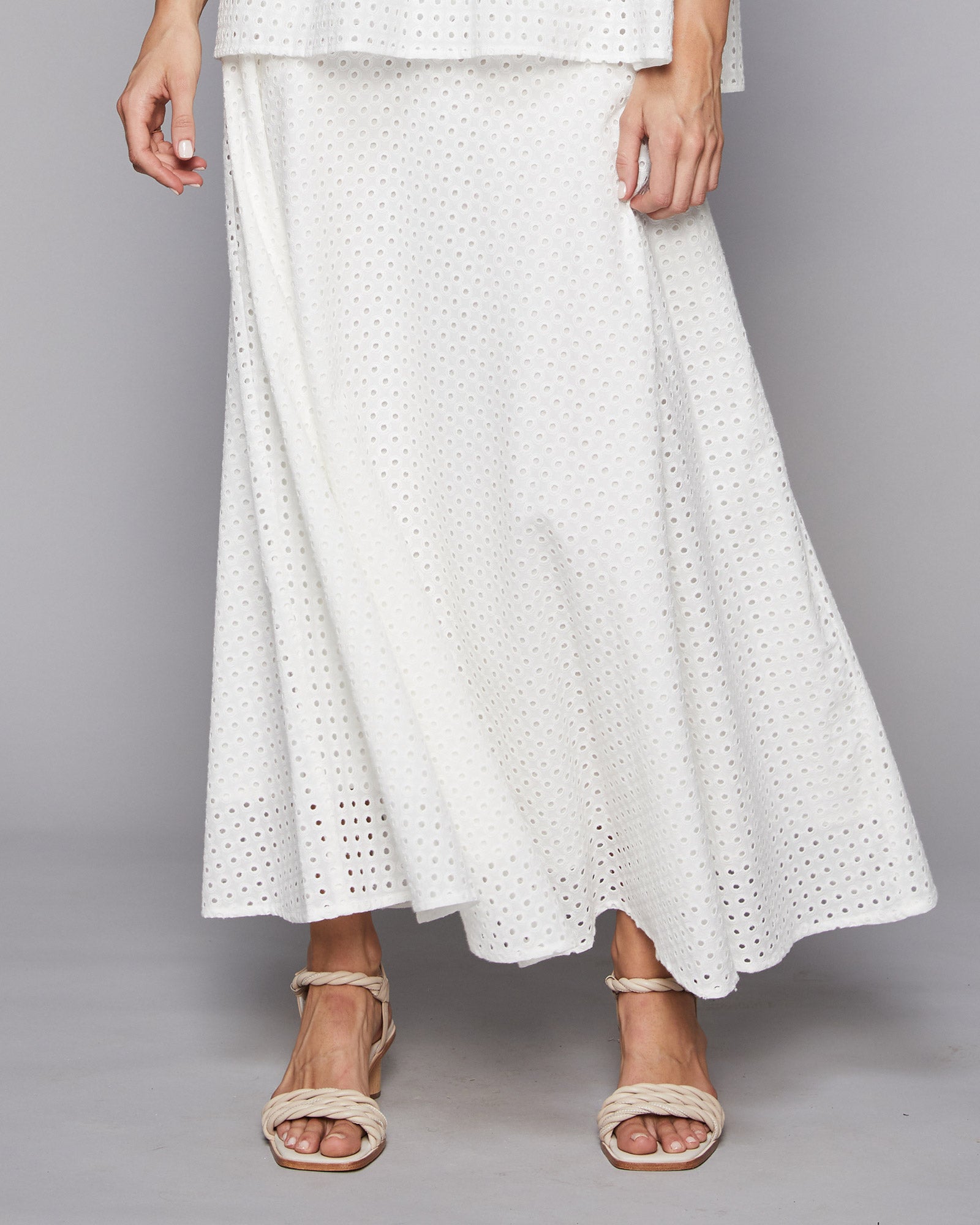 echelon skirt - porcelain broderie